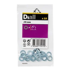 Rondelles plates en acier au carbone ø 6mm - 10 pièces.