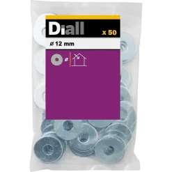 Rondelles plates larges en acier au carbone ø 12mm - 50 pièces