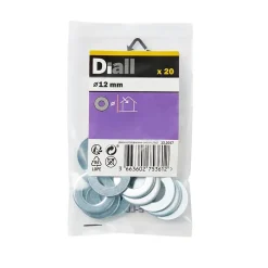 Rondelles plates moyennes en acier au carbone ø 12mm - 20 pièces