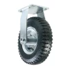 Roulette fixe gonflable diam 22 cm - max120 kg, platine 10x11,4 cm roue caoutchouc et aciers