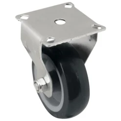 Roulette fixe grise ø7.5 cm, charge max 60 kg