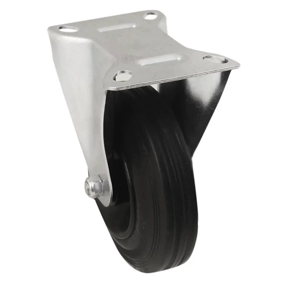 Roulette fixe noire ø12.5 cm, charge max 100 kg