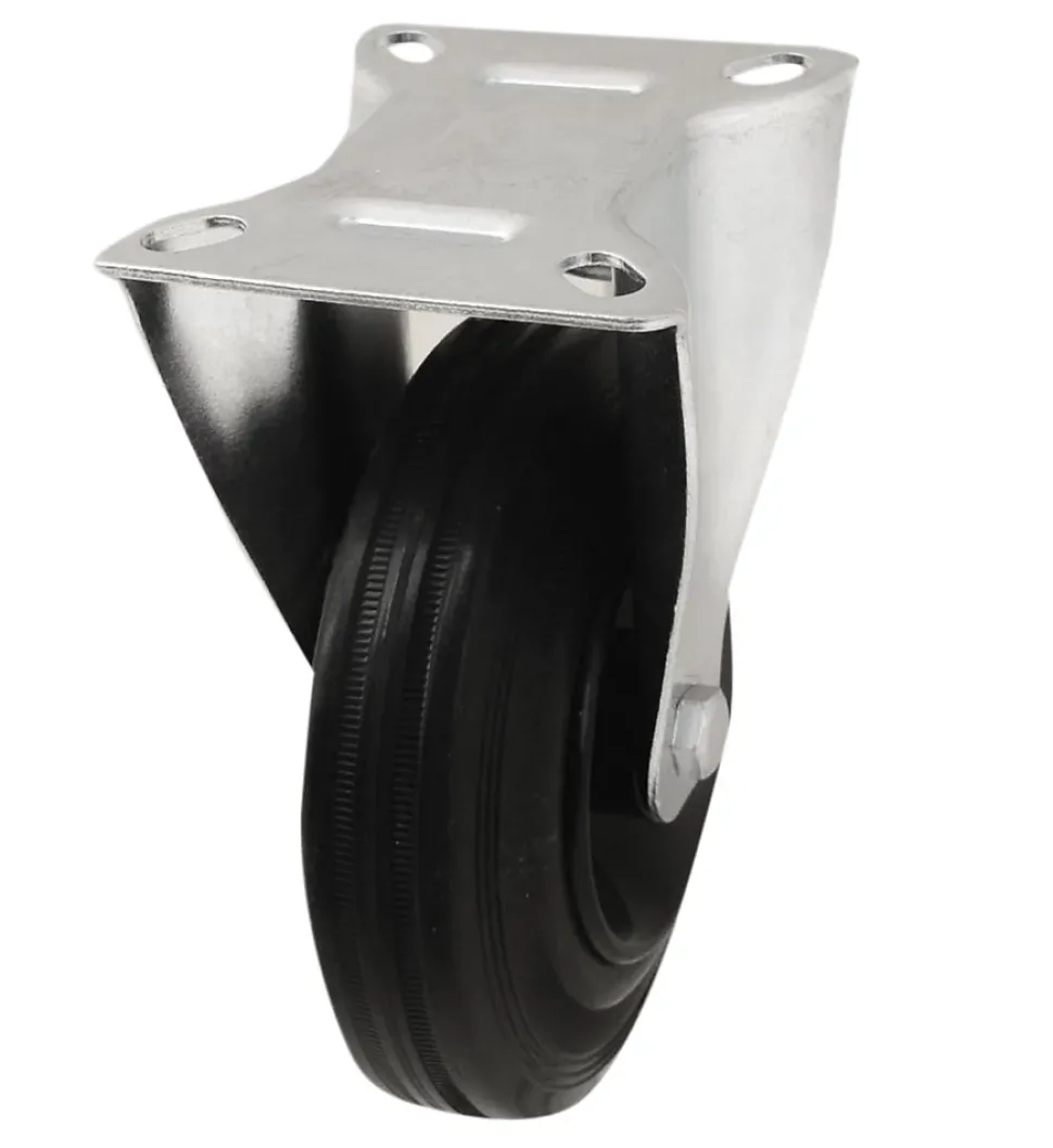 Roulette fixe noire ø12.5 cm, charge max 100 kg