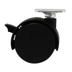 Roulette jumelée pivotante avec frein ø50 mm, plaque ø38 mm, charge max 40kg