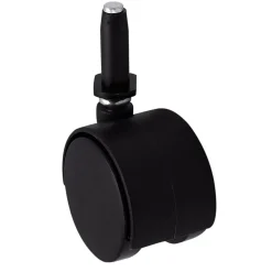 Roulette jumelée pivotante sans frein ø50 mm, tige, charge max 40kg