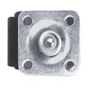 Roulette jumelée pivotante sans frein ø40 mm, plaque, charge max 30kg