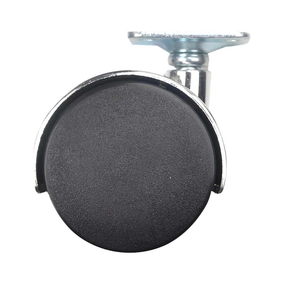 Roulette jumelée pivotante sans frein ø50 mm, plaque 38 x 38 mm, charge max 40 kg