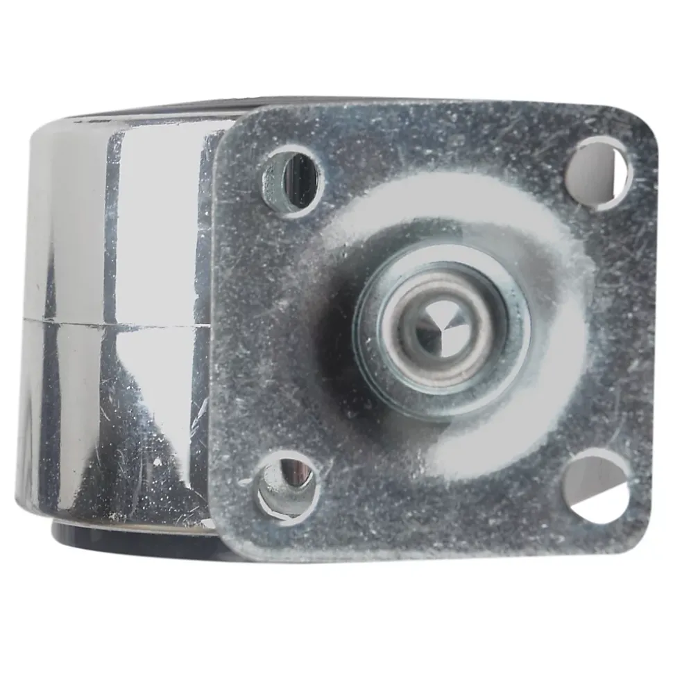 Roulette jumelée pivotante sans frein ø50 mm, plaque 38 x 38 mm, charge max 40 kg
