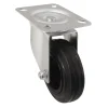 Roulette pivotante noire ø10 cm, charge max 75 kg