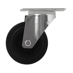 Roulette pivotante noire ø10 cm, charge max 75 kg