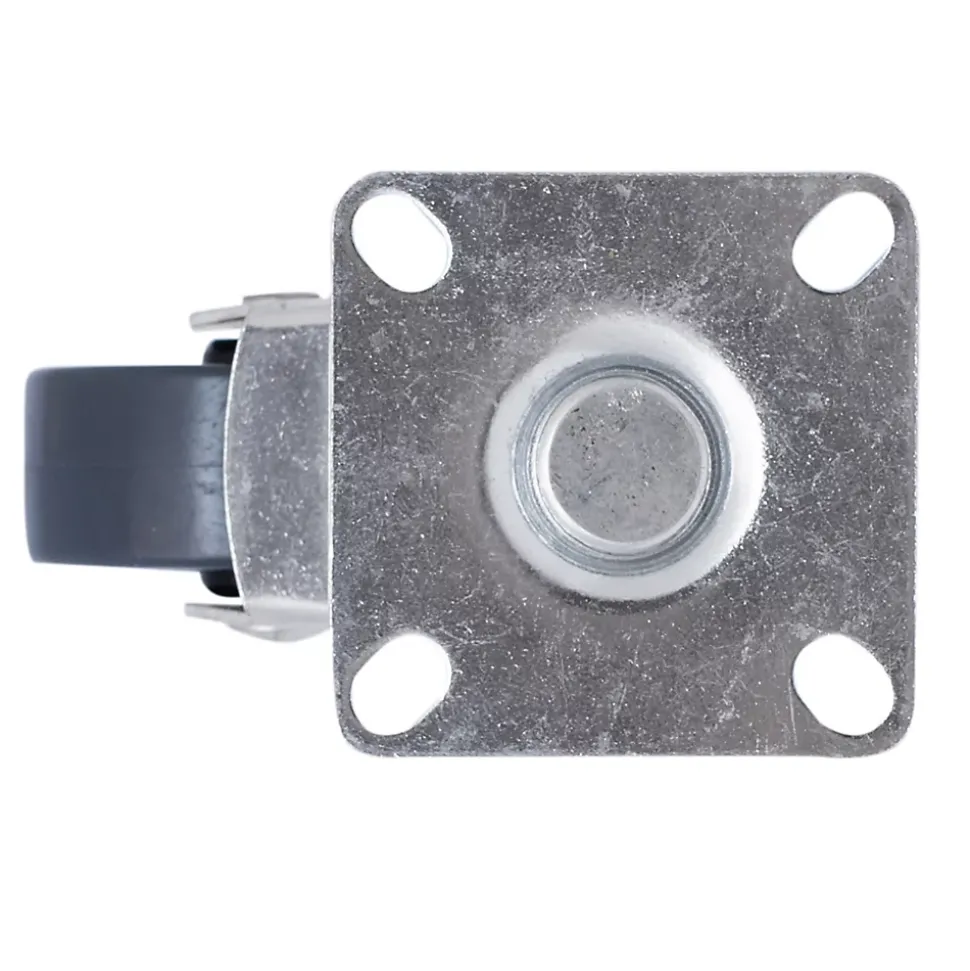 Roulette pivotante sans frein ø40 mm, plaque ø42 mm, charge max 25kg