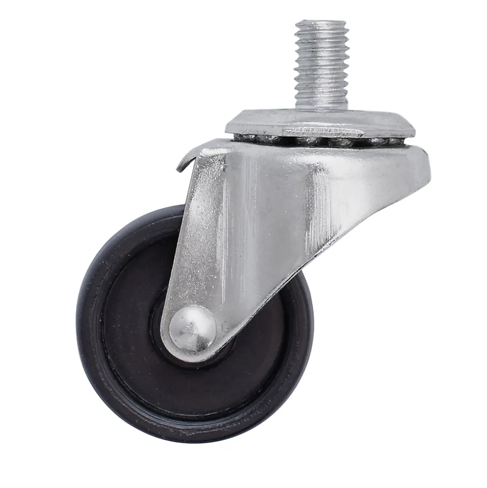 Roulette pivotante sans frein ø40 mm, plaque 10 x 15 mm, 20kg