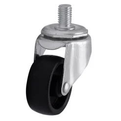 Roulette pivotante sans frein ø40 mm, plaque 10 x 15 mm, 20kg