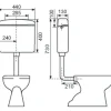 Réservoir WC - REGI SUPER - Regiplast - Simple débit - Semi-bas - Interrompable