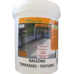 Résine d'étanchéité pour Balcons - Terrasses - Toitures - Gris - 1Kg