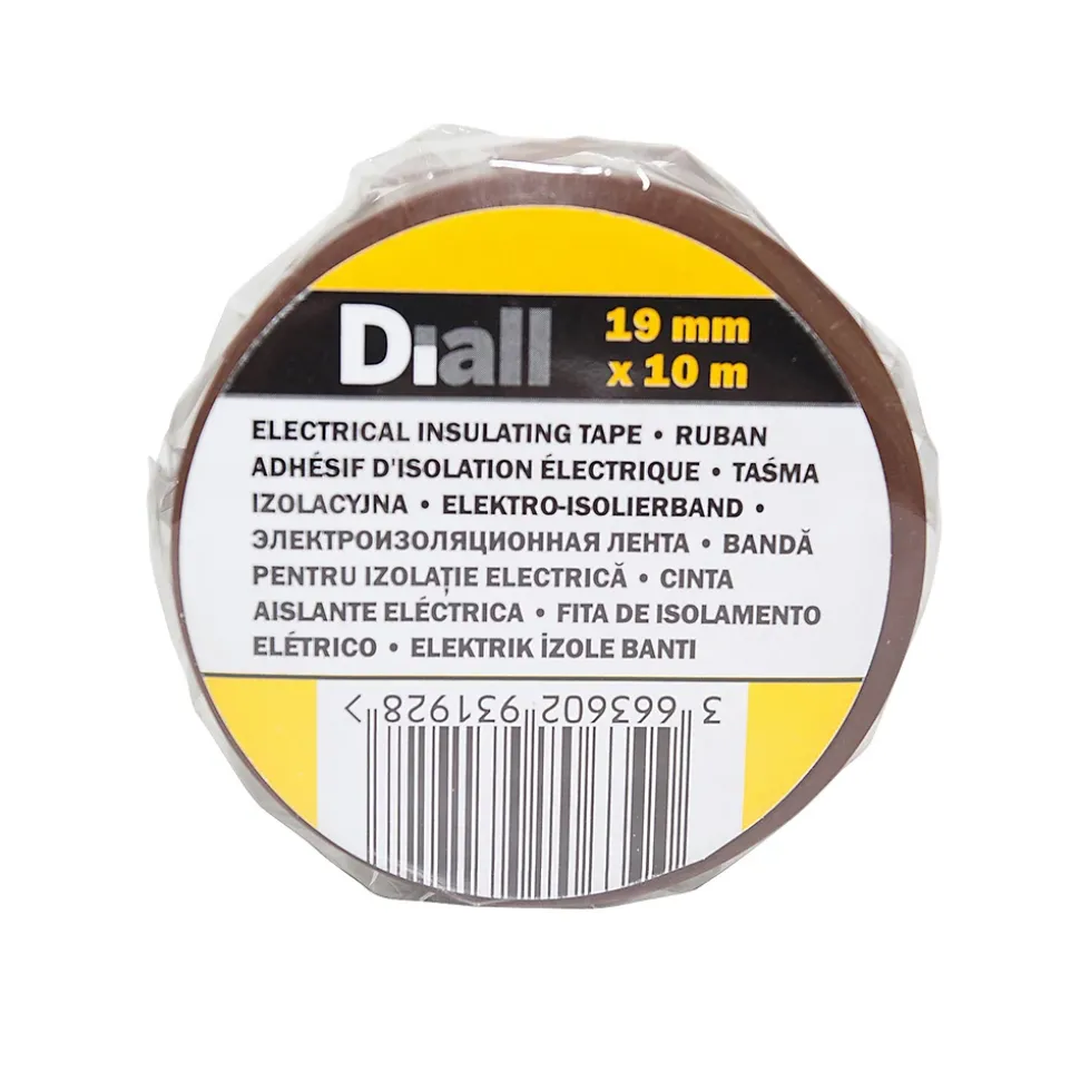 Ruban d'isolation électrique 19 mm x 10 m marron