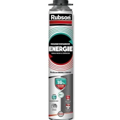 RUBSON Pack de 6 Mousses Expansives Énergie Pistolable Gris 750ml