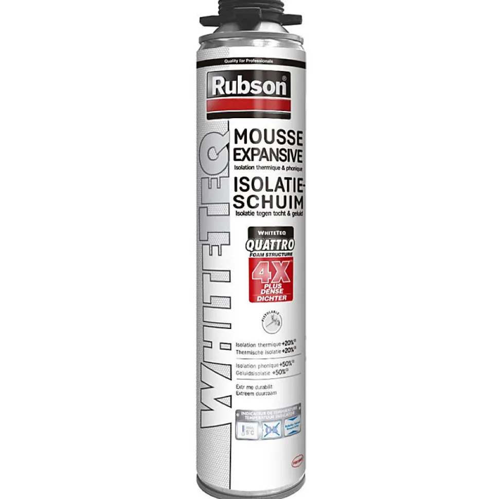 RUBSON WhiteTeq Mousse expansive pistolable 750ml - Isolation thermique et phonique