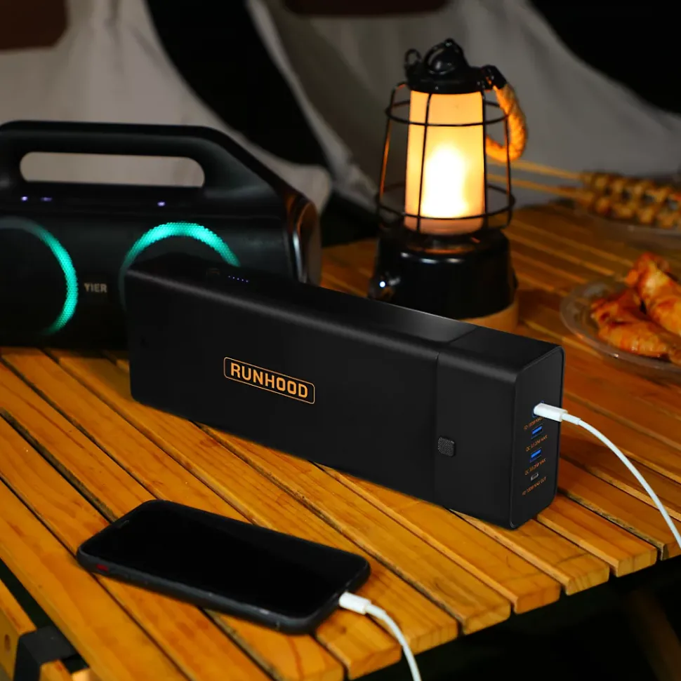 RUNHOOD EB324 - Batterie Portable 324 Wh + Onduleur AC 80 W - Modulaire