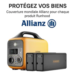 RUNHOOD HE600 + 2 Energy Bar 324 - Station Modulaire 600 W 648 Wh avec Hot-Swap