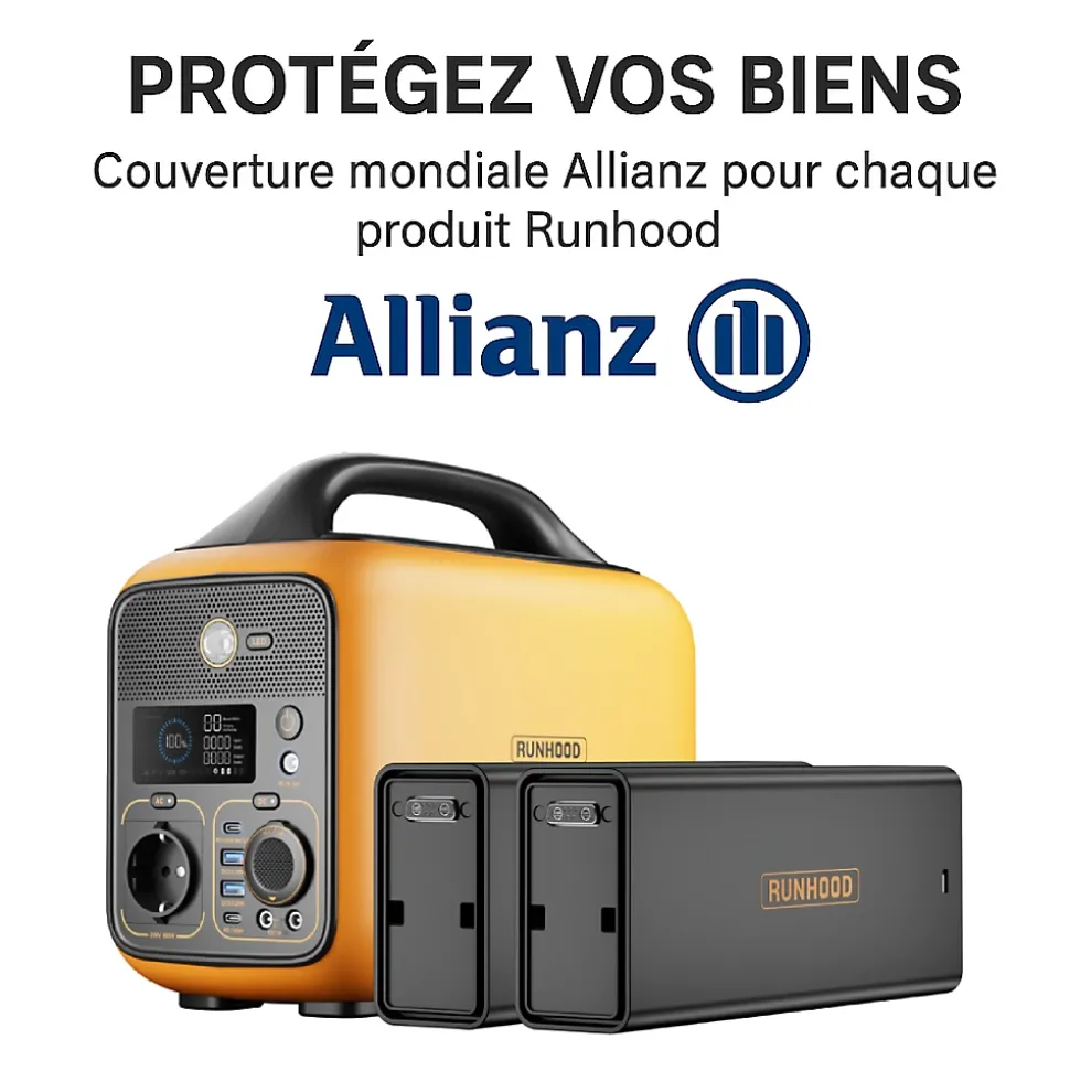 RUNHOOD HE600 + 2 Energy Bar 324 - Station Modulaire 600 W 648 Wh avec Hot-Swap