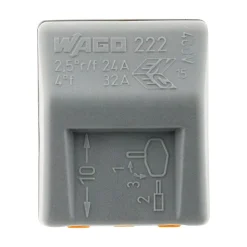 Sachet de 5 bornes 3 entrées série 222 - Wago