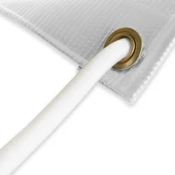 Sandow élastique Blanc 20 mètres - Qualité PRO TECPLAST 9SW - Tendeur pour bâche de diamètre 9 mm