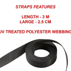 2 sangles rétractables 3m x 25mm Crochet S Master Lock