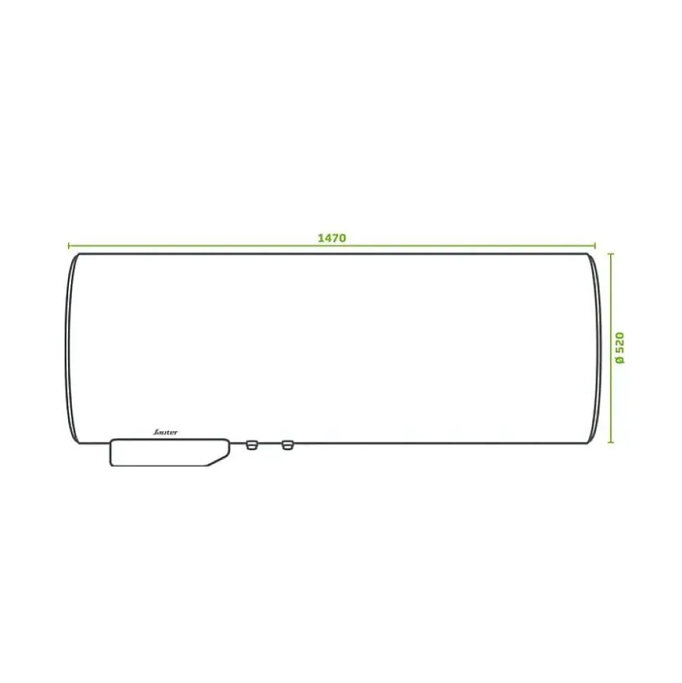 SAUTER Chauffe-eau électrique CANGAR horizontal mural 100L - ACI Hybride