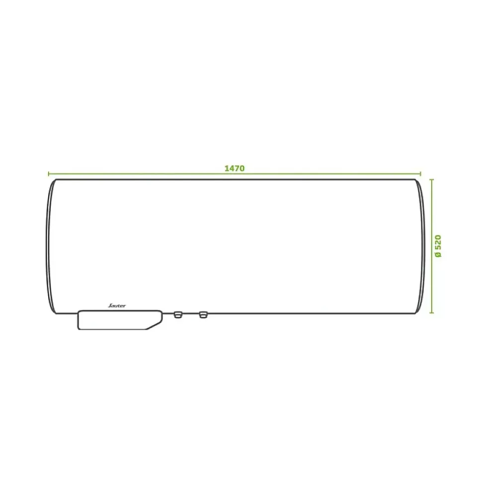SAUTER Chauffe-eau électrique CANGAR horizontal mural 100L - ACI Hybride