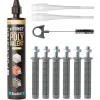 SCELL IT Kit Scellement Chimique FIRST300 300ml Ton béton avec 6 Tamis et Tige Acier M8 et Brosse