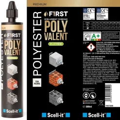 SCELL IT Pack Pistolet Heritage avec 2 Cartouches Scellement Chimique First300 Ton béton