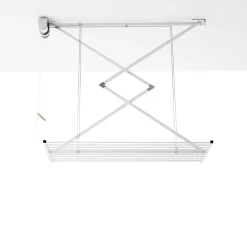 Séchoir plafond manuel blanc 152x54x25cm alu Foxydry Mini 150