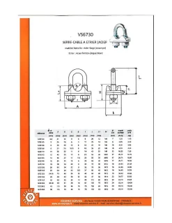 Serre cable Etrier Acier zingué Pour Câble 12 - 5 pièces