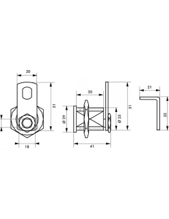 Serrure batteuse filetée et clipsable pour boîte aux lettres, épaisseur maxi 23mm - THIRARD