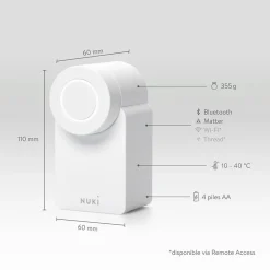 Serrure connectée Nuki Smart Lock Go blanche