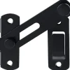 Serrure de porte coulissante, verrou de volet, verrou de porte avec vis, acier inoxydable, finition noir mat