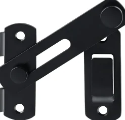Serrure de porte coulissante, verrou de volet, verrou de porte avec vis, acier inoxydable, finition noir mat