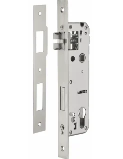 Serrure encast. Intelock trou cylindre pour poignées connectées, inox, axe30mm, entr'axes85mm, carré8, BC - INTELOCK