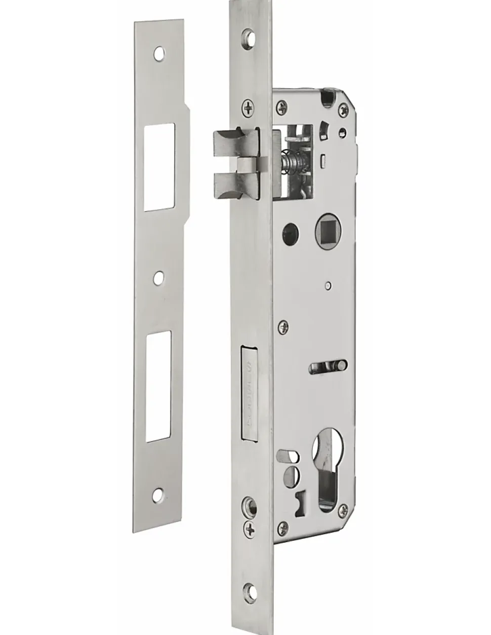 Serrure encast. Intelock trou cylindre pour poignées connectées, inox, axe30mm, entr'axes85mm, carré8, BC - INTELOCK
