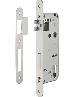 Serrure encast. Intelock trou cylindre pour poignées connectées, inox, axe50mm, entr'axes85mm, carré8, BR - INTELOCK