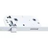 Serrure à encastrer Bricard condamnation bout rond blanc axe 40 mm réversible