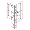 Serrure encastré GK portail coulissant axe 40mm - TIRARD - GK401202