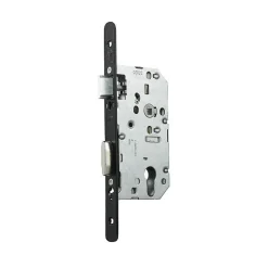 Serrure à larder D455 clé I axe 50mm bout rond finition noir sans gâche - VACHETTE - 22700000