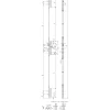 Serrure à larder 3 points TF pour profil acier pêne dormant demi-tour Série 6270 axe 30mm hauteur 1700mm - STREMLER - 6270.45.0