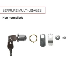 Serrure multi-usages en zamak avec écrou