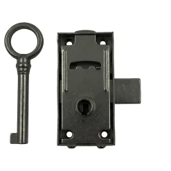 Serrure à patte axe 15 l. 30 mm x H. 50 mm x ep. 10 mm acier poli