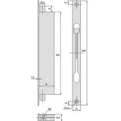 Serrure 2 points à levier 41mm Variaxe - STREMLER - 1223.41.0