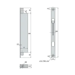 Serrure 2 points à levier 41mm Variaxe - STREMLER - 1223.41.0