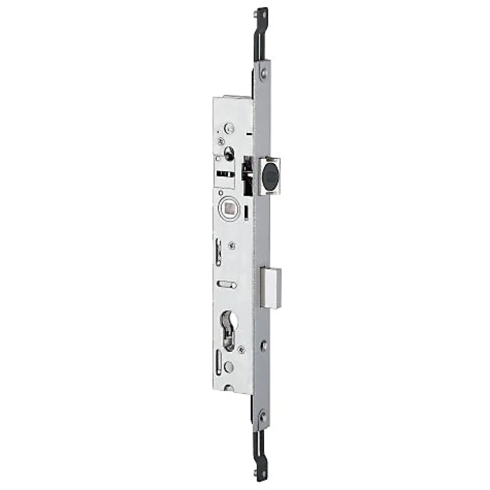 Serrure 3 points pêne dormant demi-tour 45mm pour tringle plate - STREMLER - 2270.45.TI